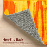 Ultra Soft Area Rug, Non Slip, Stain Resistant, Washable Area Rugs for Living Room, Bedroom, Bright Playful Shaded Color Splash(Orange)