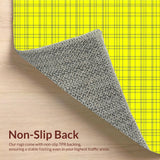 Ultra Soft Area Rug, Non Slip, Stain Resistant, Washable Area Rugs for Living Room, Bedroom, Elegant Layered Trellis Look(Yellow)
