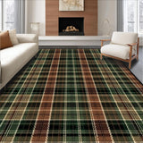 Ultra Soft Area Rug, Non Slip, Stain Resistant, Washable Area Rugs for Living Room, Bedroom, Classic Lodge-Inspired Textural Style(Brown)