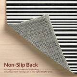 Modern Stripe Fusion with Contrasting Lines and Bold Graphic(Black)