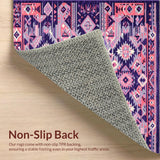 Ultra Soft Area Rug, Non Slip, Stain Resistant, Washable Area Rugs for Living Room, Bedroom, Colorful Southwestern Inspired Elegance(Purple)