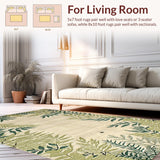 Ultra Soft Area Rug, Non Slip, Stain Resistant, Washable Area Rugs for Living Room, Bedroom, Contemporary Insect Motif Aesthetic(Beige)