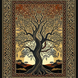Ultra Soft Area Rug, Non Slip, Stain Resistant, Washable Area Rugs for Living Room, Bedroom, Vibrant Celtic Pattern Fusion(Brown)
