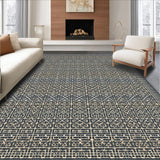 Ultra Soft Area Rug, Non Slip, Stain Resistant, Washable Area Rugs for Living Room, Bedroom, Elegant Trellis Rustic Aesthetic(Gray)