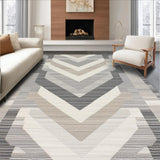 Ultra Soft Area Rug, Non Slip, Stain Resistant, Washable Area Rugs for Living Room, Bedroom, Modern Minimalist Geometric Motif(Gray)