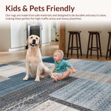 Ultra Soft Area Rug, Non Slip, Stain Resistant, Washable Area Rugs for Living Room, Bedroom, Chic Taupe Geometric Aesthetic(Gray)