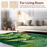 Ultra Soft Area Rug, Non Slip, Stain Resistant, Washable Area Rugs for Living Room, Bedroom, Rustic Textured Nature Theme(Green)