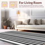 Artful Dual Tone Horizontal Lines(Black)