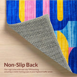 Playful Swirling Abstract Shapes(Blue)