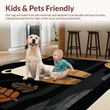 Ultra Soft Area Rug, Non Slip, Stain Resistant, Washable Area Rugs for Living Room, Bedroom, Fun Outdoor Exploration Vibe(Brown)