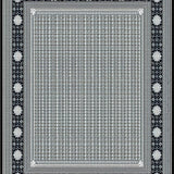 Ultra Soft Area Rug, Non Slip, Stain Resistant, Washable Area Rugs for Living Room, Bedroom, Contemporary Trellis in Earth Tones(Gray)