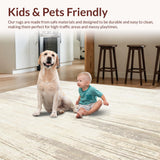 Ultra Soft Area Rug, Non Slip, Stain Resistant, Washable Area Rugs for Living Room, Bedroom, Elegant Area & Non Slip Modern(Beige)
