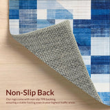 Ultra Soft Area Rug, Non Slip, Stain Resistant, Washable Area Rugs for Living Room, Bedroom, Preppy Bowtie Pattern Rug Soft Blue Decorative Mat with Non Slip Design(Blue)