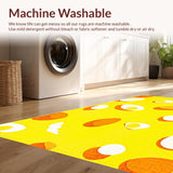 Ultra Soft Area Rug, Non Slip, Stain Resistant, Washable Area Rugs for Living Room, Bedroom, Playful Contemporary Art Piece(Yellow)