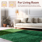 Ultra Soft Area Rug, Non Slip, Stain Resistant, Washable Area Rugs for Living Room, Bedroom, Soft Grass-Like Dorm Room Aesthetic Carpet(Green)