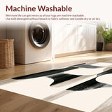 Mudroom Contemporary Beige and Charcoal Brushstroke Effect(Beige)