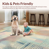 Ultra Soft Area Rug, Non Slip, Stain Resistant, Washable Area Rugs for Living Room, Bedroom, Contemporary Beige Cow Abstract Animal Print Area(Beige)