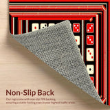 Ultra Soft Area Rug, Non Slip, Stain Resistant, Washable Area Rugs for Living Room, Bedroom, Stylish Minimalist Dice Design(Red)