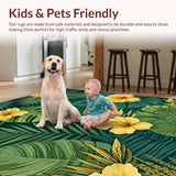 Contemporary Leafy Patterned Accent(Green)