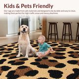 Ultra Soft Area Rug, Non Slip, Stain Resistant, Washable Area Rugs for Living Room, Bedroom, Exotic Brown Animal Print Bedroom Area Carpet(Beige)