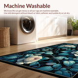 Chic Black Floral Fusion(Blue)