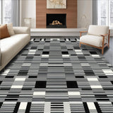 Stylish Geometric Black and White Motif(Black)