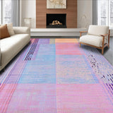 Ultra Soft Area Rug, Non Slip, Stain Resistant, Washable Area Rugs for Living Room, Bedroom, Whimsical Pastel Abstract Design(Purple)