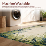 Ultra Soft Area Rug, Non Slip, Stain Resistant, Washable Area Rugs for Living Room, Bedroom, Soft Earthy Floral Elegance(Beige)