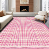 Ultra Soft Area Rug, Non Slip, Stain Resistant, Washable Area Rugs for Living Room, Bedroom, Serene Minimalist Pink and White(Pink)