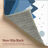 Enchanting Geometric Mountain Scene(Blue)