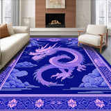 Ultra Soft Area Rug, Non Slip, Stain Resistant, Washable Area Rugs for Living Room, Bedroom, Luxurious Colorful Creature Pattern(Blue)
