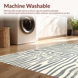 Ultra Soft Area Rug, Non Slip, Stain Resistant, Washable Area Rugs for Living Room, Bedroom, Contemporary Animal Print Kitchen Rug Neutral Tones(Beige)