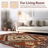 Ultra Soft Area Rug, Non Slip, Stain Resistant, Washable Area Rugs for Living Room, Bedroom, Rustic Texas Star Entryway Non-Slip Washable Carpet(Brown)
