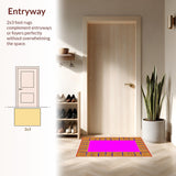 Ultra Soft Area Rug, Non Slip, Stain Resistant, Washable Area Rugs for Living Room, Bedroom, Vibrant Educational Game Inspired Design(Gold)