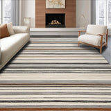 Ultra Soft Area Rug, Non Slip, Stain Resistant, Washable Area Rugs for Living Room, Bedroom, Artful Modern Earthy Composition(Gray)
