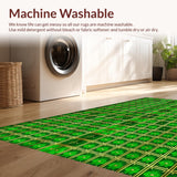 Ultra Soft Area Rug, Non Slip, Stain Resistant, Washable Area Rugs for Living Room, Bedroom, Vibrant Green Leafy Aesthetic(Green)
