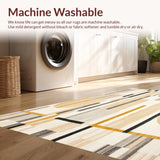 Modern Abstract Area Featuring Bold Beige and Patterned Design(Beige)