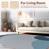 Ultra Soft Area Rug, Non Slip, Stain Resistant, Washable Area Rugs for Living Room, Bedroom, Contemporary Retro Bedroom Stain-Resistant Area Rug(Gray)