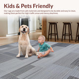 Ultra Soft Area Rug, Non Slip, Stain Resistant, Washable Area Rugs for Living Room, Bedroom, Stylish Contemporary Bubble Design(Gray)