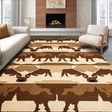Charming Rustic Cow Imagery(Beige)
