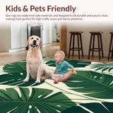 Vibrant Green Botanical Motif(Green)