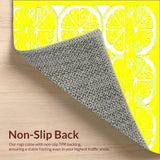 Citrus Zest Collection Lemon Cream Round Area(Yellow)