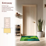 Artistic Textured Layered Composition(Green)