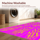 Ultra Soft Area Rug, Non Slip, Stain Resistant, Washable Area Rugs for Living Room, Bedroom, Whimsical Bold Pattern Fusion(Yellow)