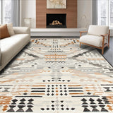Ultra Soft Area Rug, Non Slip, Stain Resistant, Washable Area Rugs for Living Room, Bedroom, Boho Tiled(Beige)