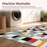 Ultra Soft Area Rug, Non Slip, Stain Resistant, Washable Area Rugs for Living Room, Bedroom, Lighthearted Monochrome Bath Accessory(Gray)