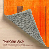 Ultra Soft Area Rug, Non Slip, Stain Resistant, Washable Area Rugs for Living Room, Bedroom, Lively Exotic Pattern Fusion(Orange)