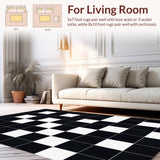 Cozy Gray and White Checker Design(Black)