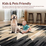 Ultra Soft Area Rug, Non Slip, Stain Resistant, Washable Area Rugs for Living Room, Bedroom, Farmhouse Primitive Jute Accent Rug for Mudroom(Beige)