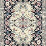 Luxurious Textured Floral Design(Ivory)